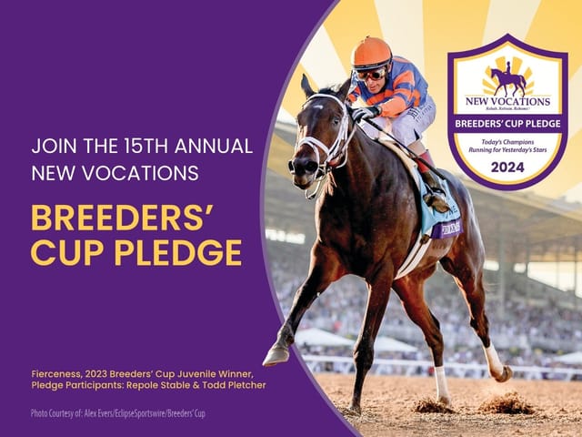 New Vocations Kicks Off 15th Annual Breeders’ Cup Pledge