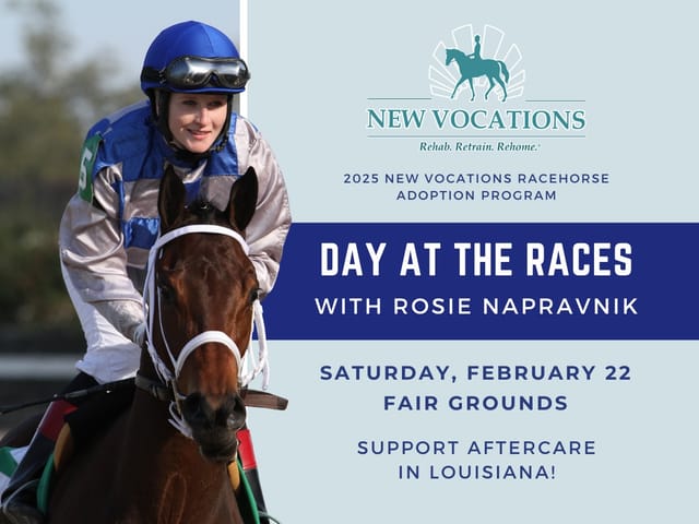 Napravnik Returns to Fair Grounds on Saturday for Fifth Annual New Vocations Day at The Races