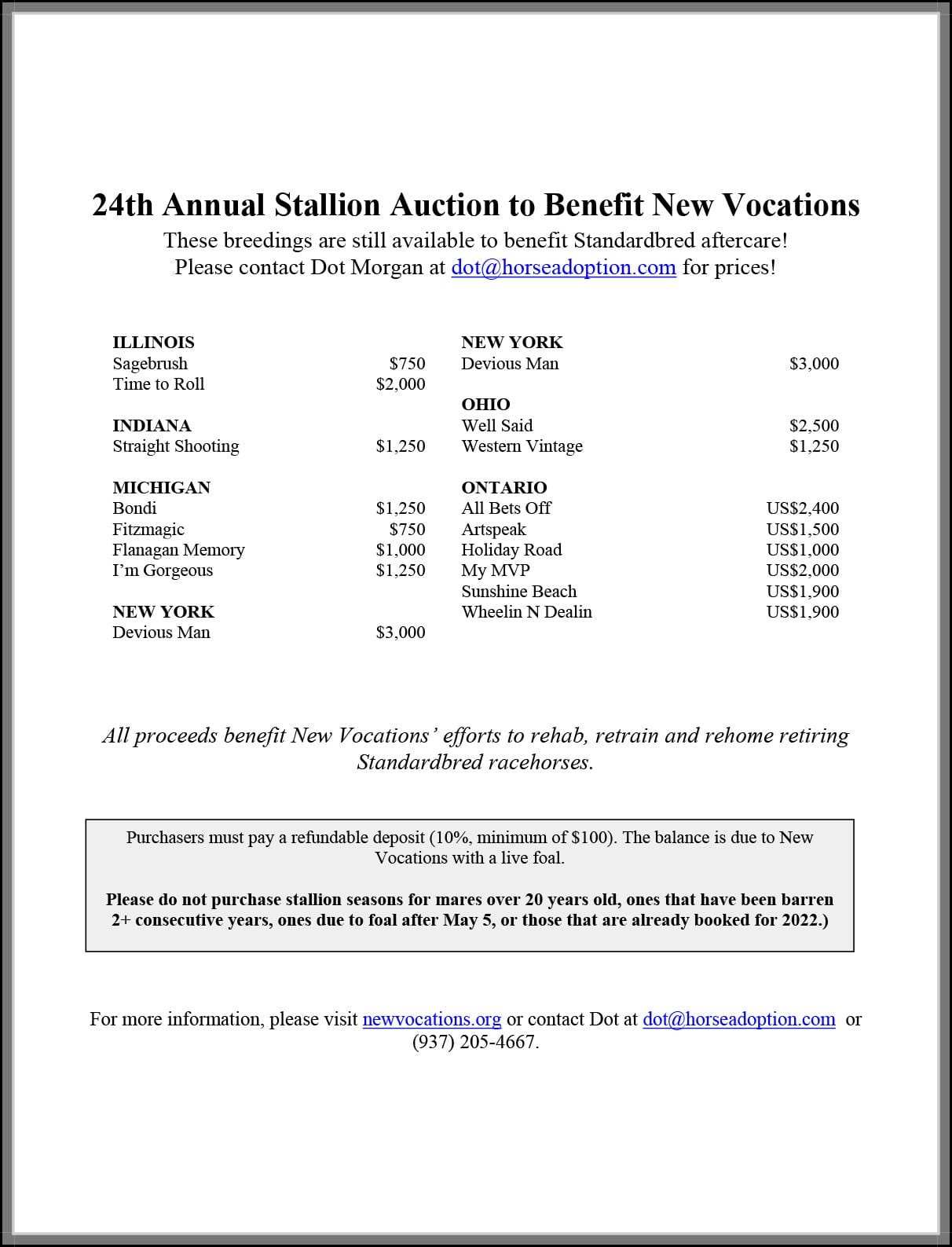 Stb breedings available prices