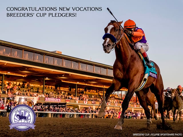 Over $140,000 Raised Through New Vocations Breeders’ Cup Pledge